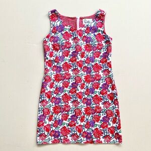 Lilly Pulitzer Vintage 90's Classic Shift Dress Floral Midi Length size 8
